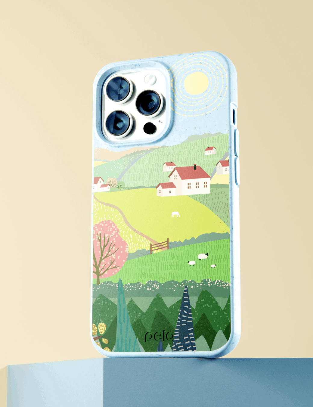 Powder Blue Sunny Countryside iPhone 11 Pro Case