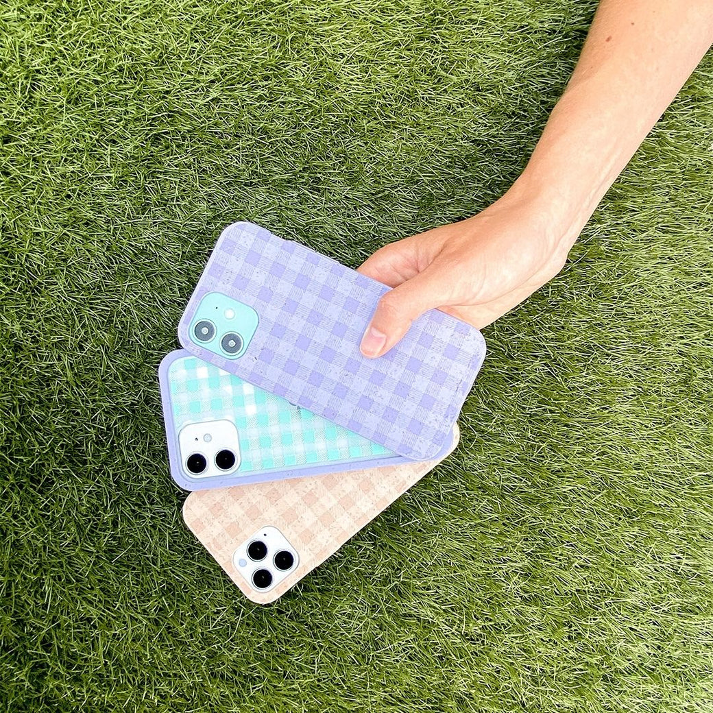 Lavender Checkered iPhone 12 Mini Case