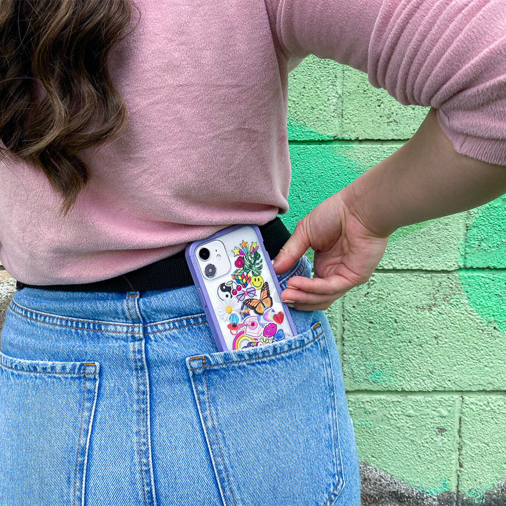 Clear 90s Baby iPhone 12 Mini Case With Lavender Ridge
