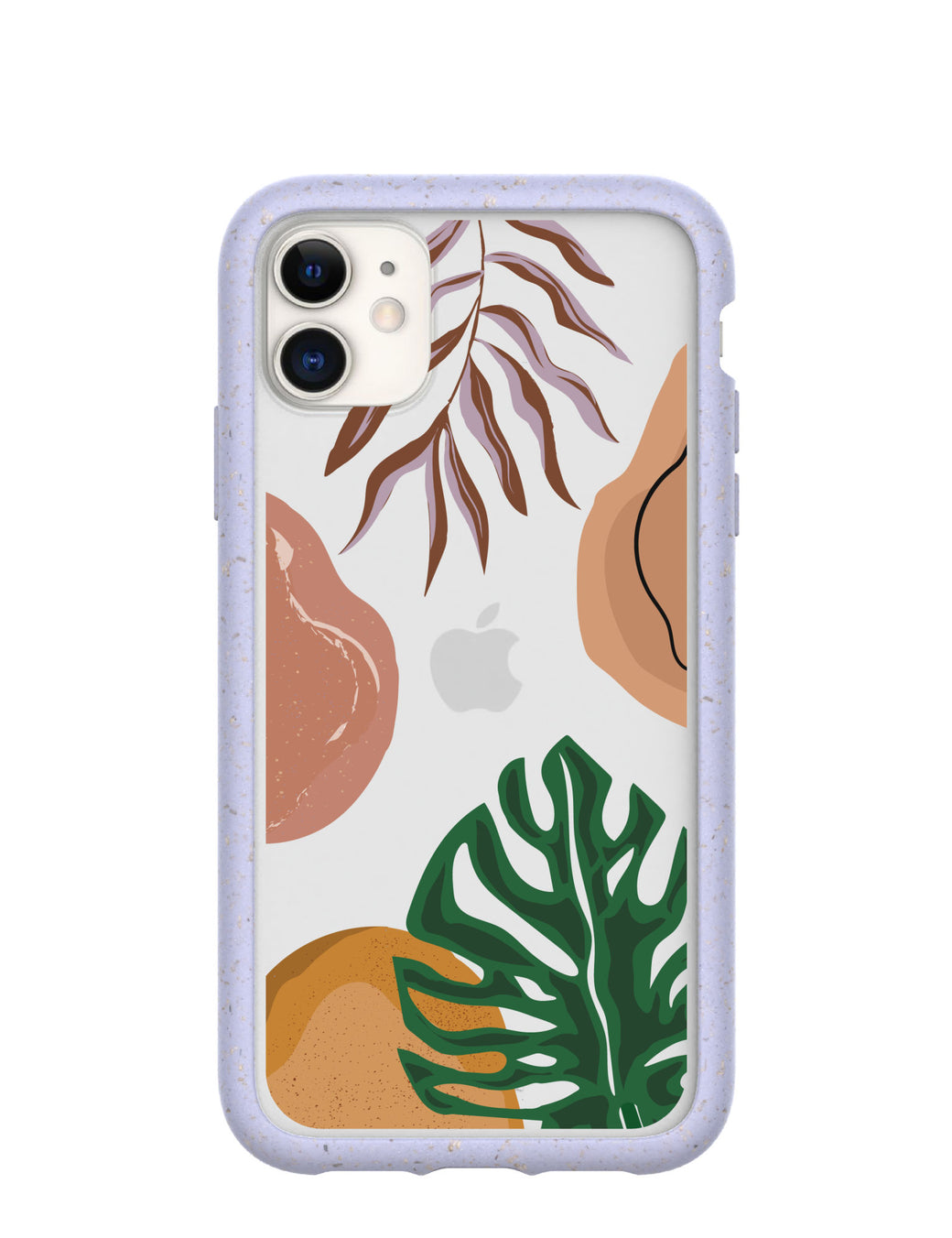 Clear Abstract Botanics iPhone 11 Case With Lavender Ridge