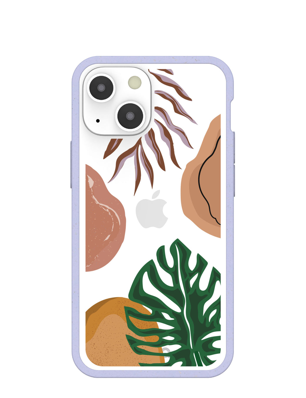 Clear Abstract Botanics iPhone 13 Mini Case With Lavender Ridge