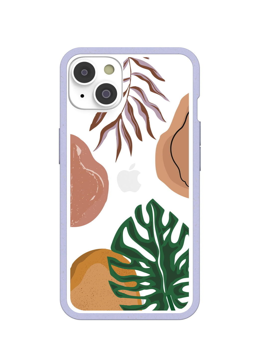 Clear Abstract Botanics iPhone 14 Case With Lavender Ridge