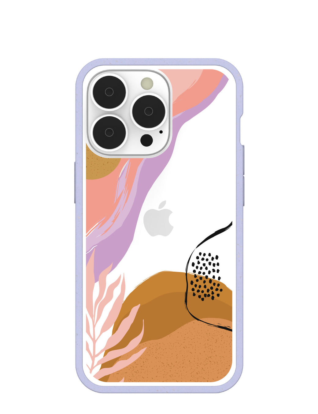 Clear Abstract Dunes iPhone 13 Pro Case With Lavender Ridge