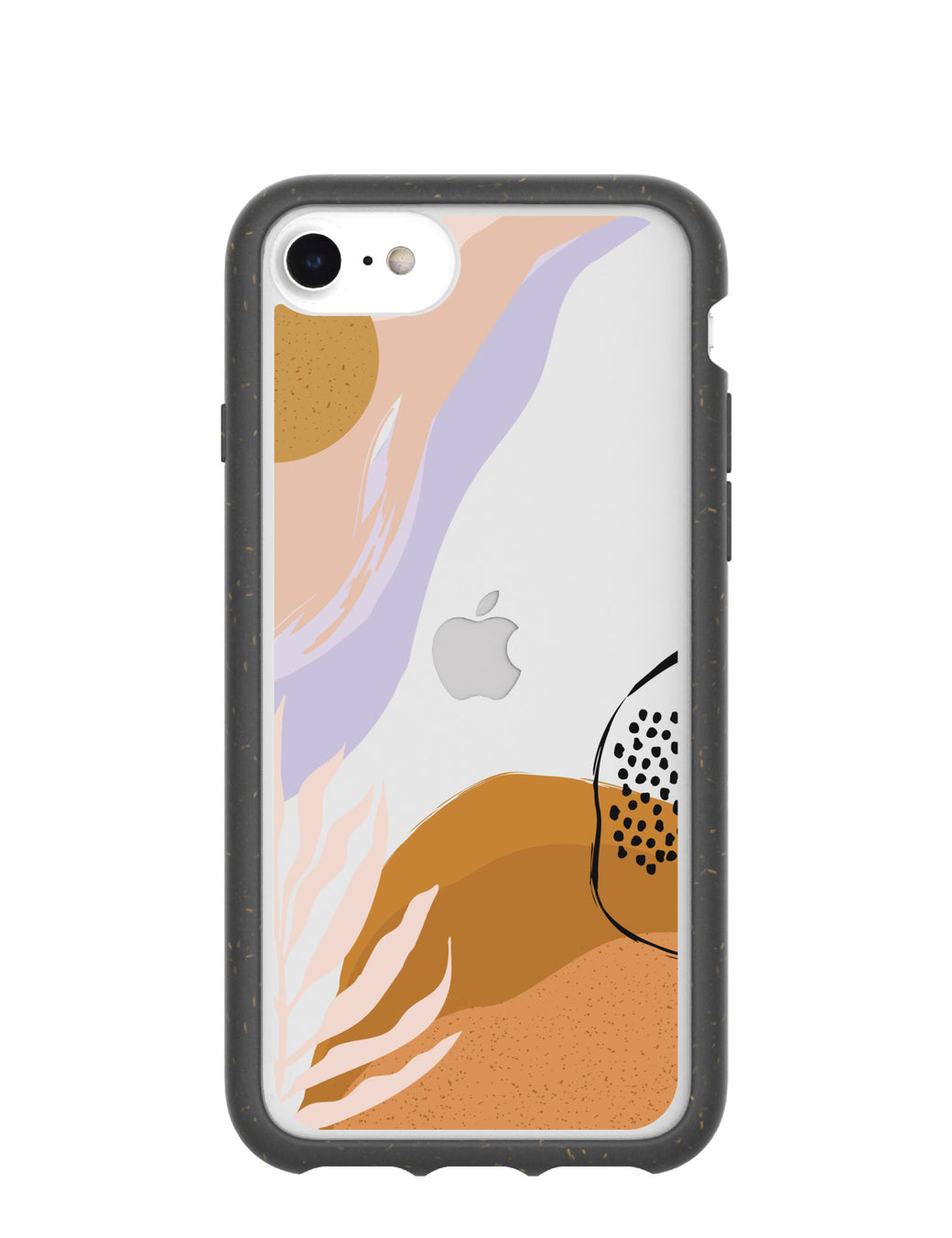 Clear Abstract Dunes iPhone 6/6s/7/8/SE Case With Black Ridge