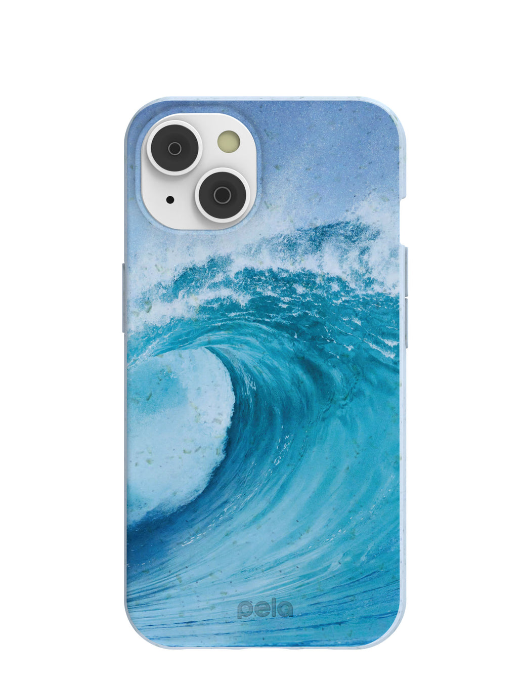 Powder Blue Big Wave iPhone 14 Case with MagSafe Module