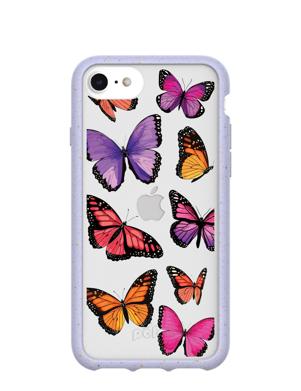 Clear Butterfly Sky iPhone 6/6s/7/8/SE Case With Lavender Ridge
