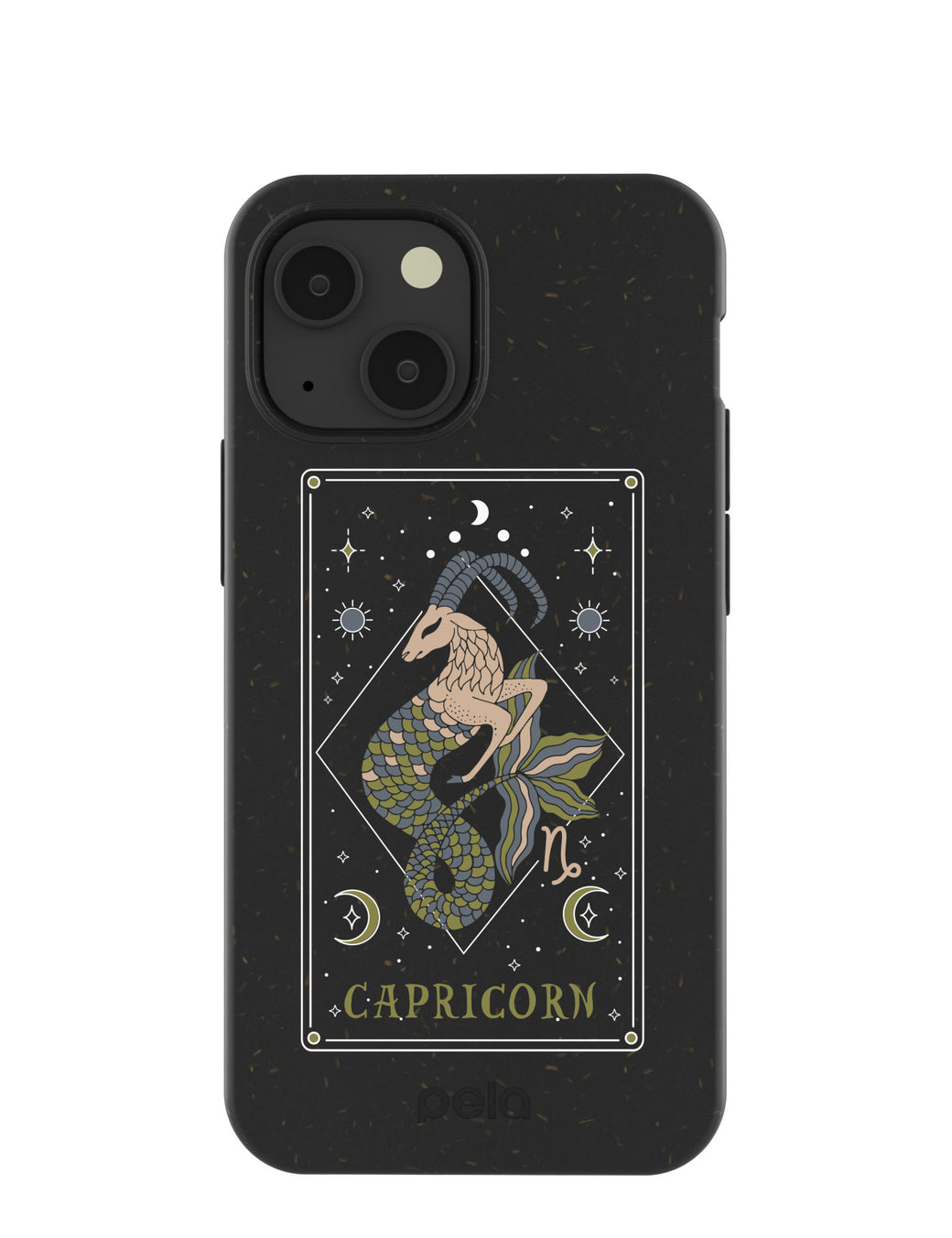 Black Capricorn iPhone 13 Mini Case