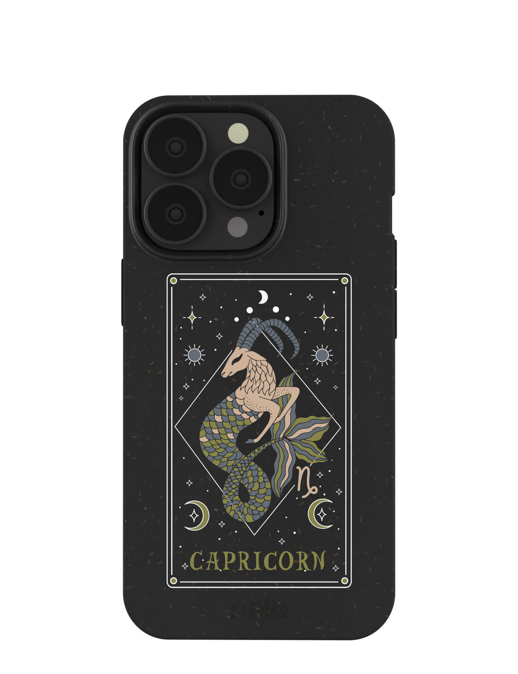 Black Capricorn iPhone 13 Pro Case