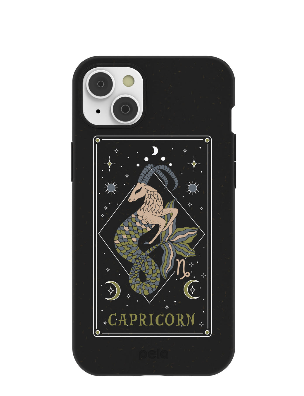 Black Capricorn iPhone 14 Plus Case with MagSafe Module