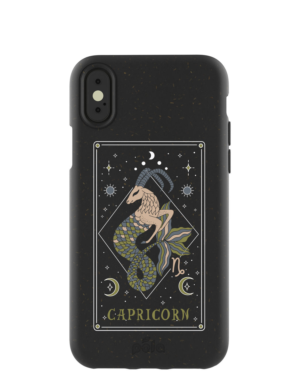 Black Capricorn iPhone X Case