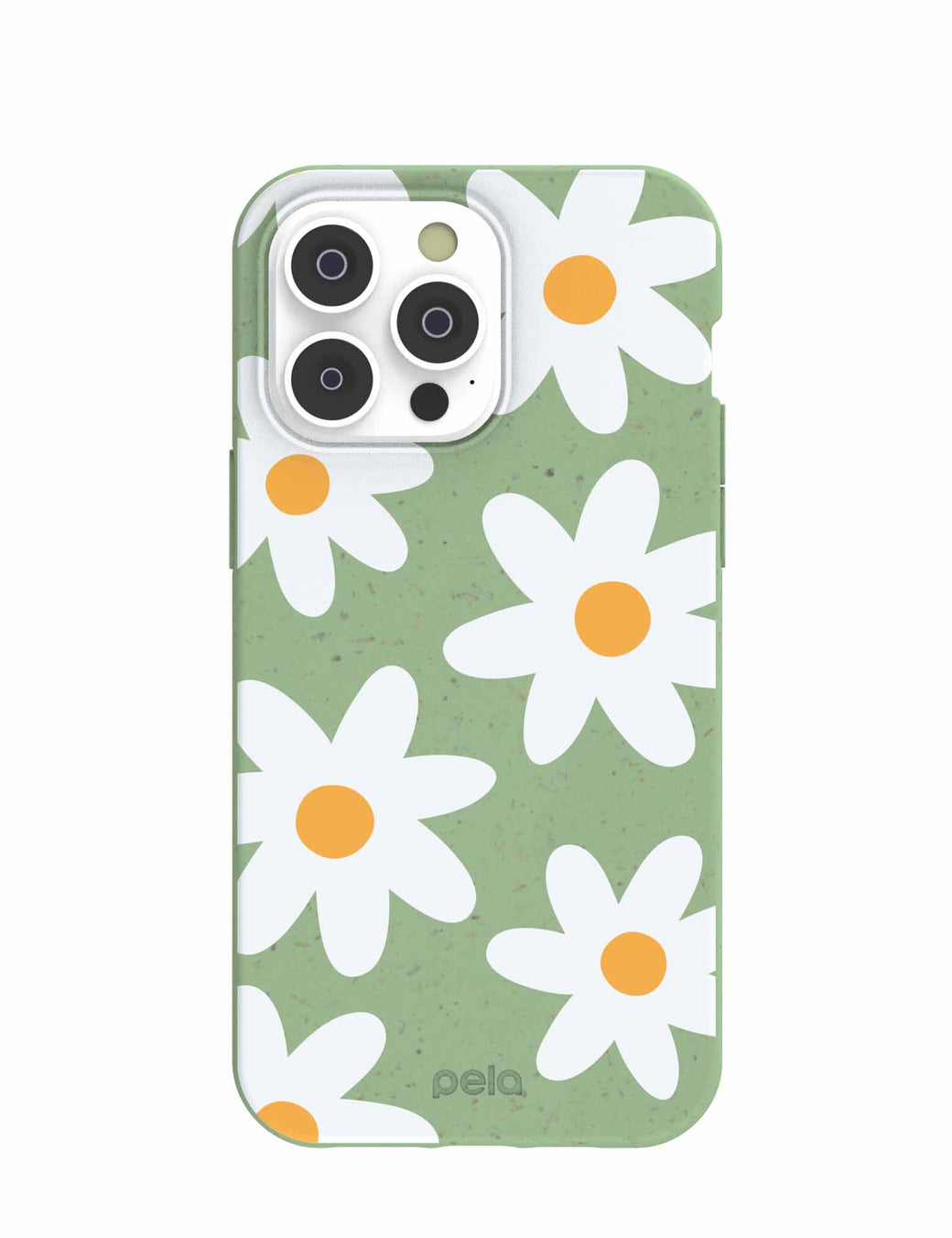 Sage Green Daisy iPhone 14 Pro Max Case with MagSafe Module