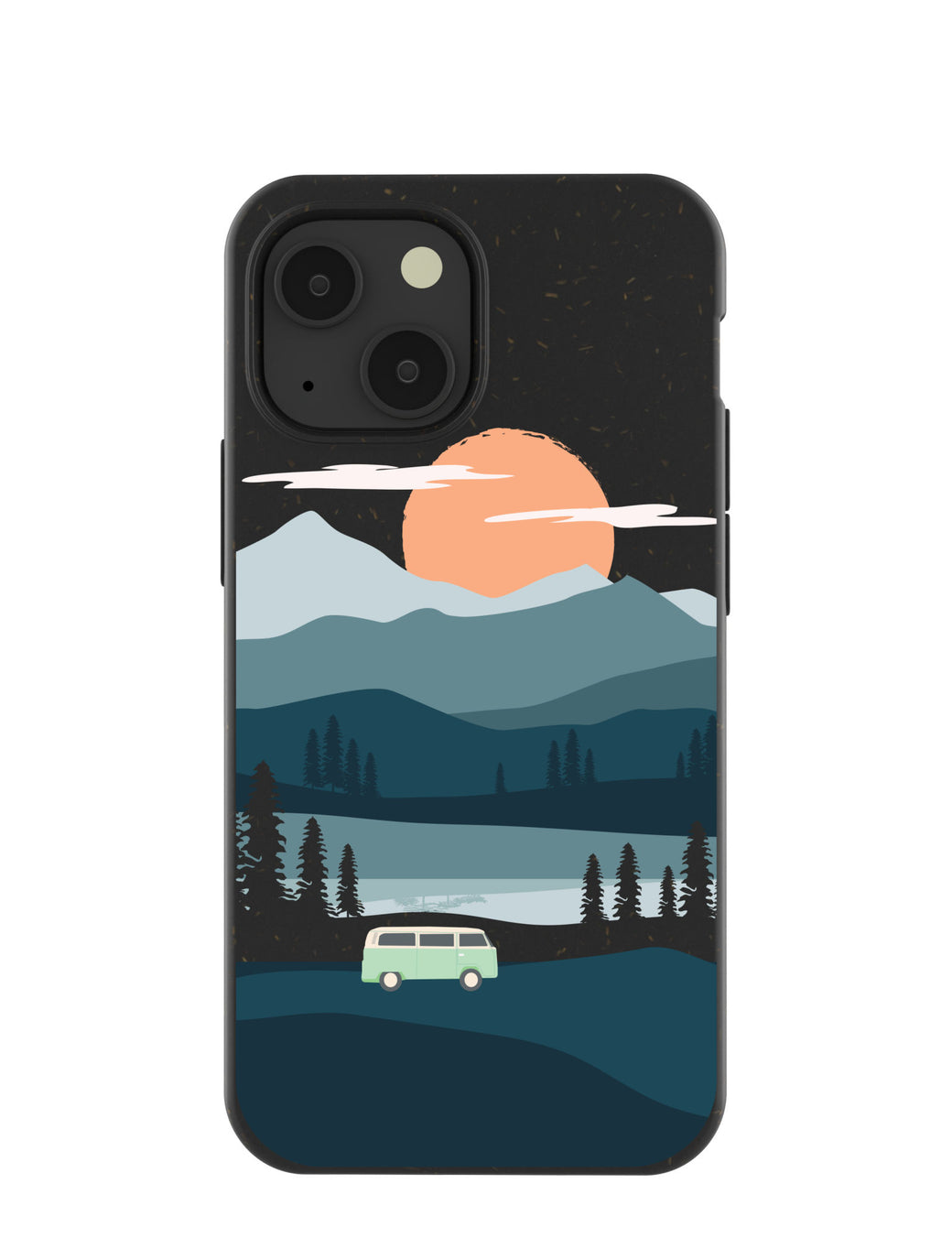 Black Digital Nomad iPhone 13 Mini Case