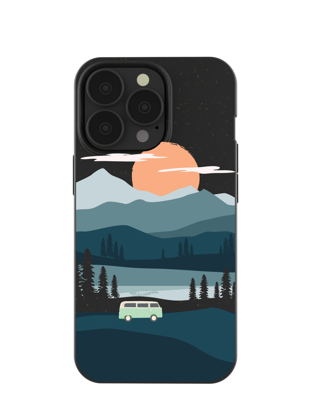 Black Digital Nomad iPhone 13 Pro Case