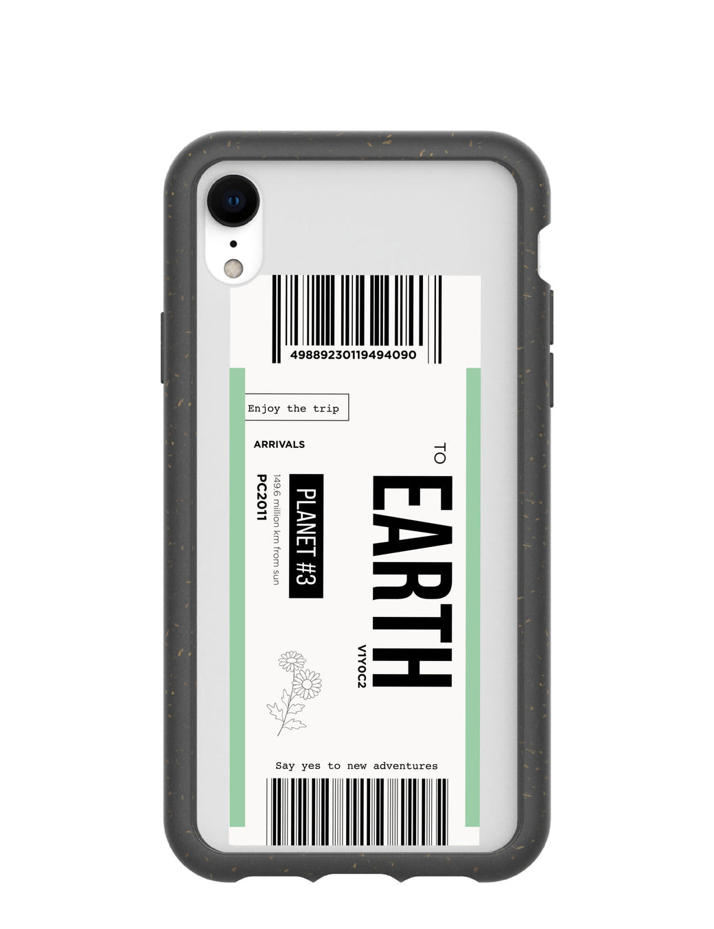 Clear Earthbound iPhone XR Case With Black Ridge