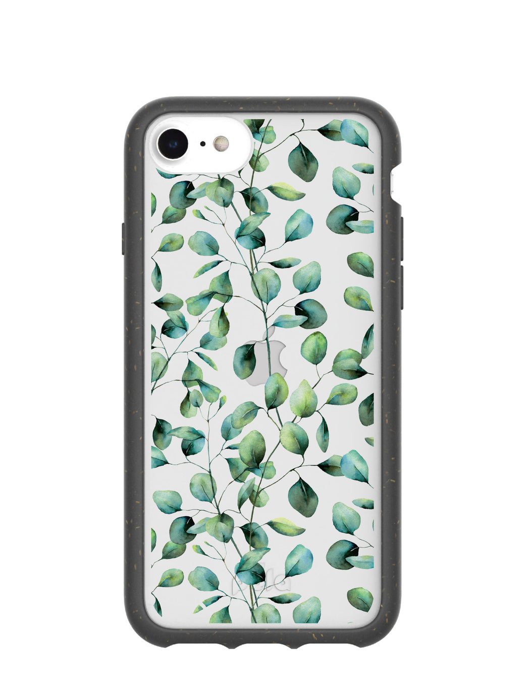 Clear Eucalyptus iPhone 6/6s/7/8/SE Case With Black Ridge
