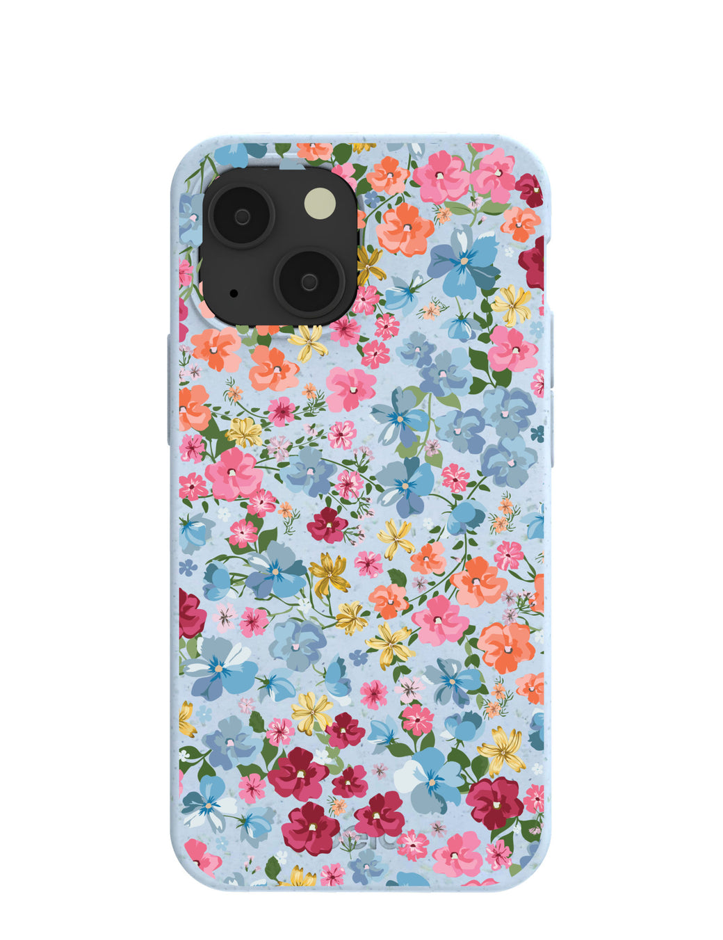 Powder Blue Fleurs iPhone 13 Mini Case
