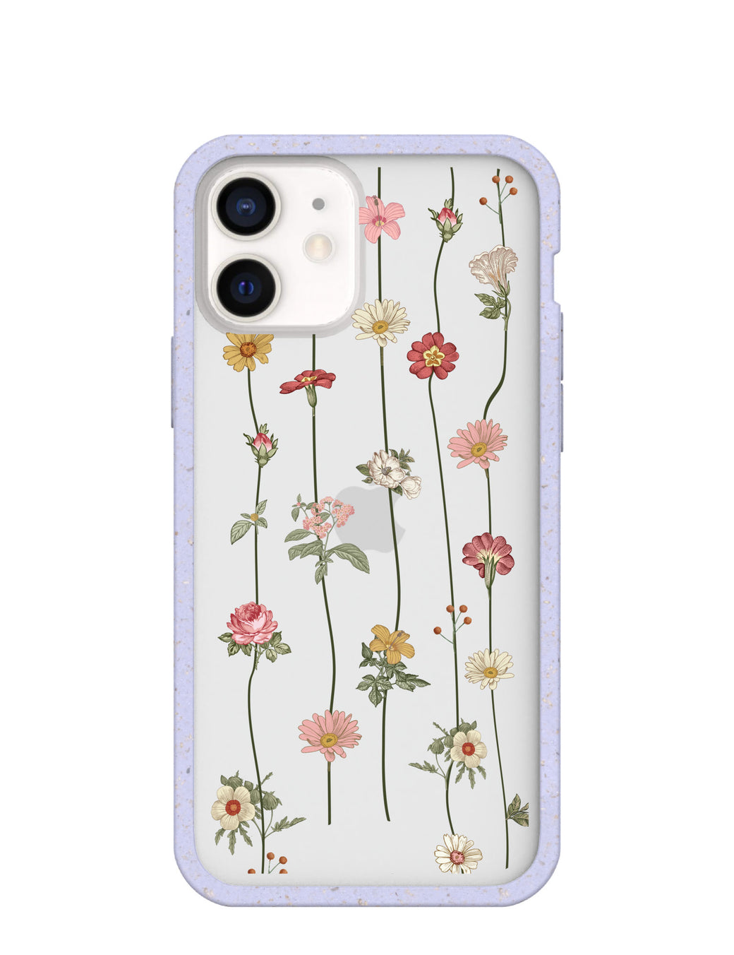 Clear Floral Vines iPhone 12/ iPhone 12 Pro Case With Lavender Ridge