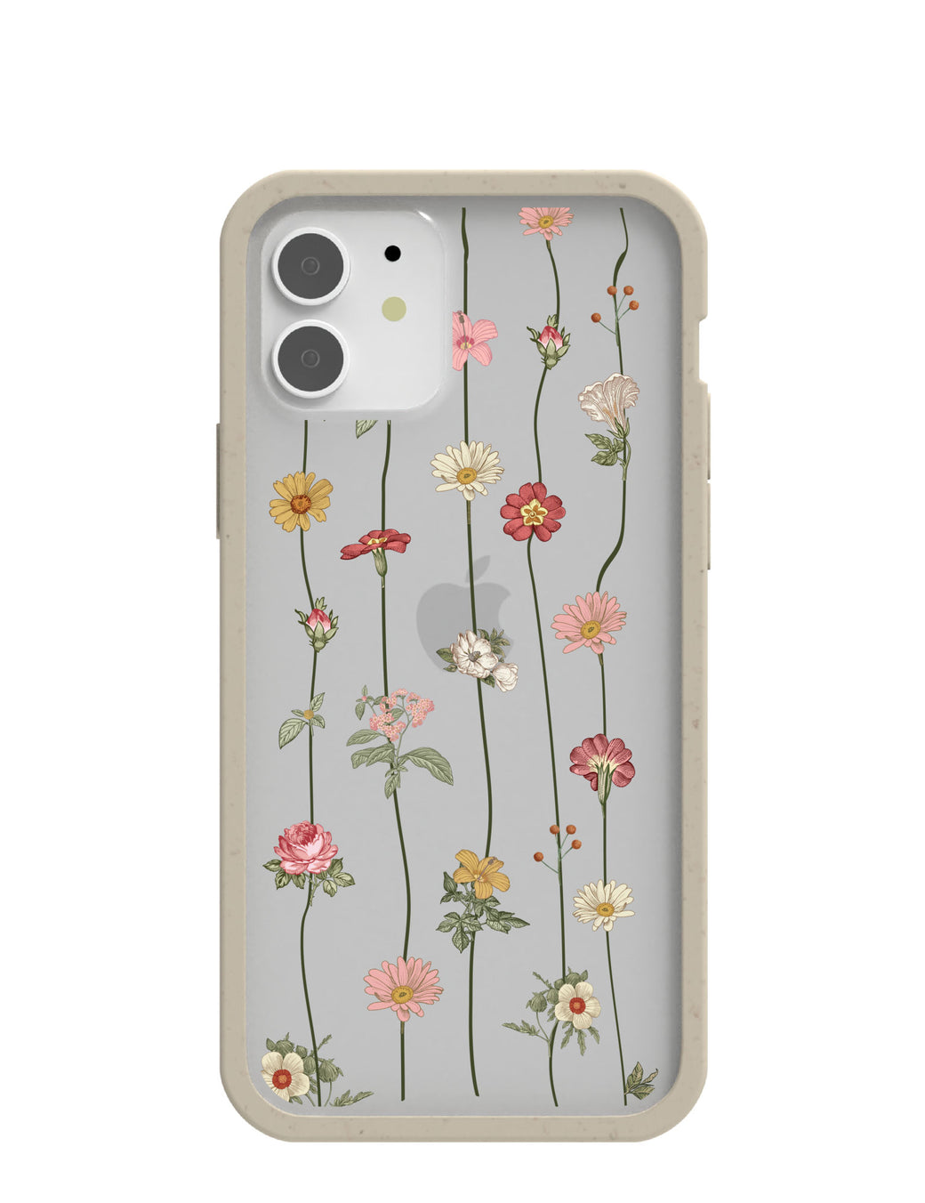 Clear Floral Vines iPhone 12/ iPhone 12 Pro Case With London Fog Ridge