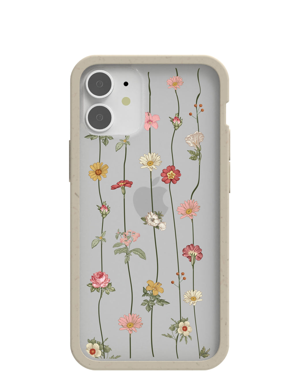Clear Floral Vines iPhone 12 Mini Case With London Fog Ridge