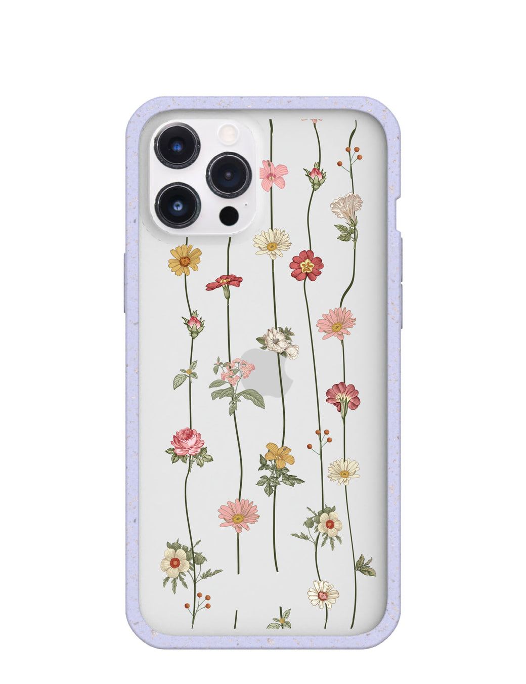 Clear Floral Vines iPhone 12 Pro Max Case With Lavender Ridge