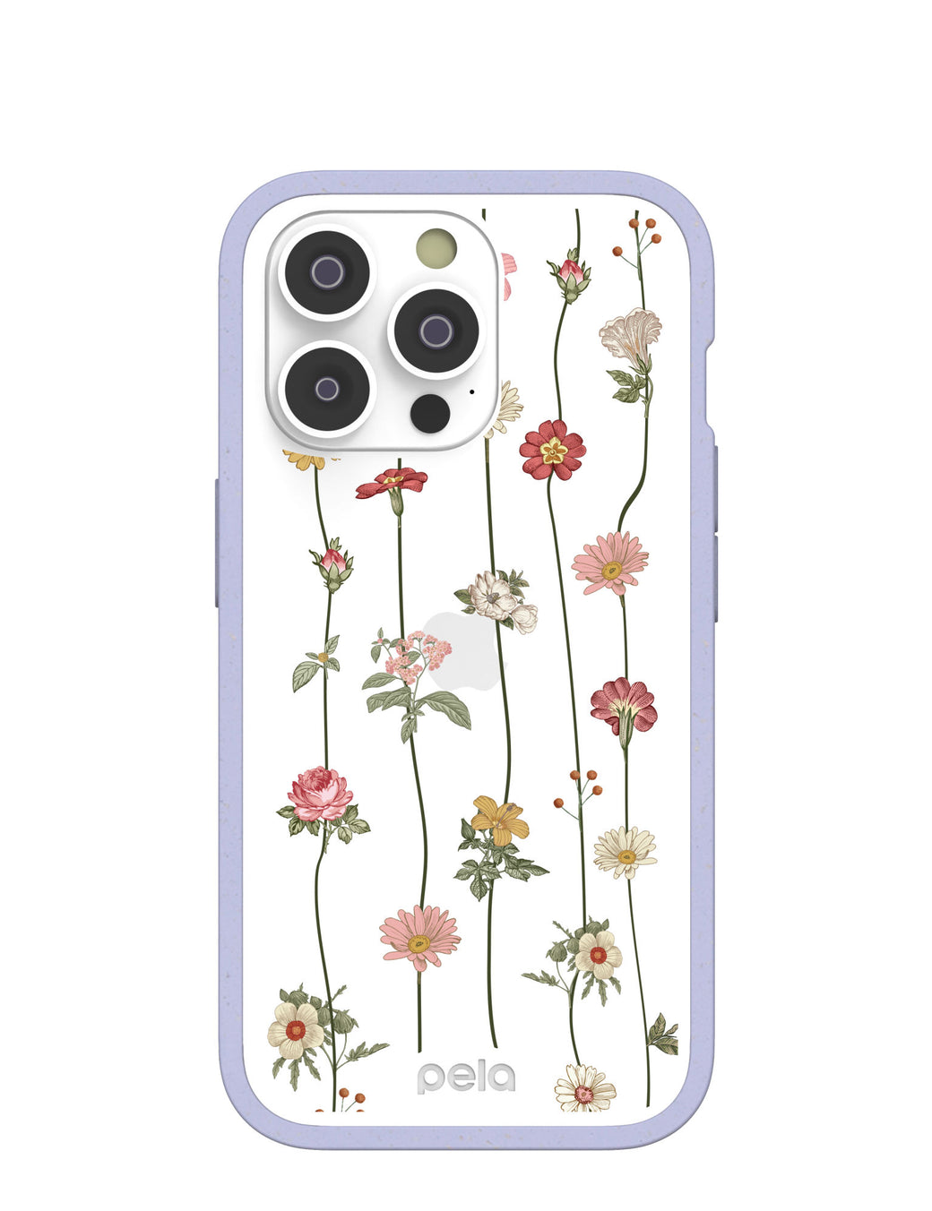 Clear Floral Vines iPhone 14 Pro Case With Lavender Ridge