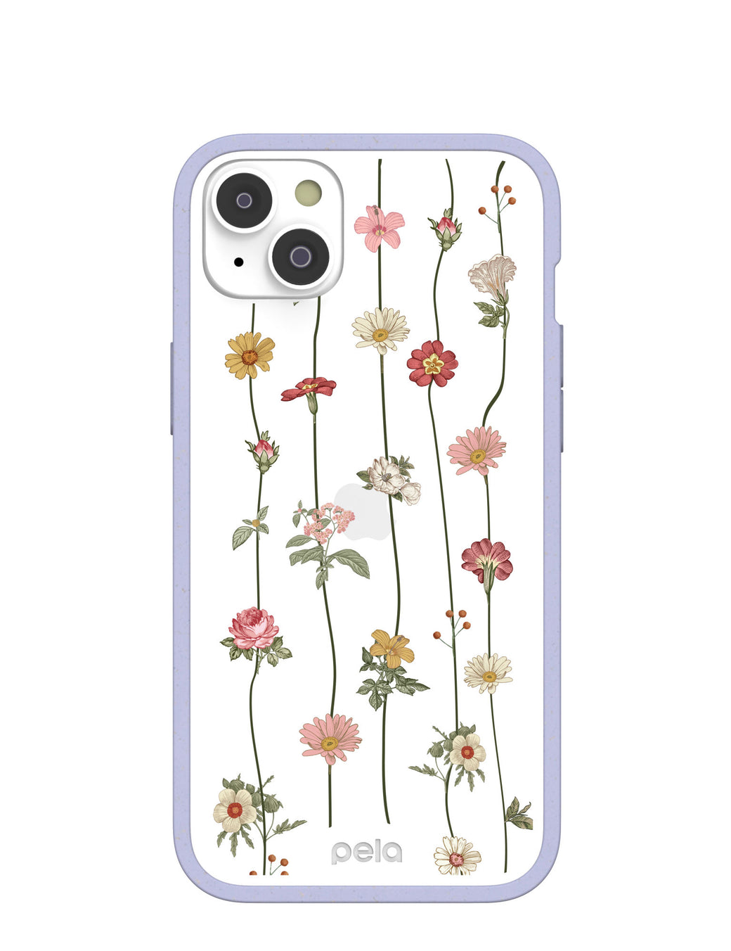 Clear Floral Vines iPhone 14 Plus Case With Lavender Ridge