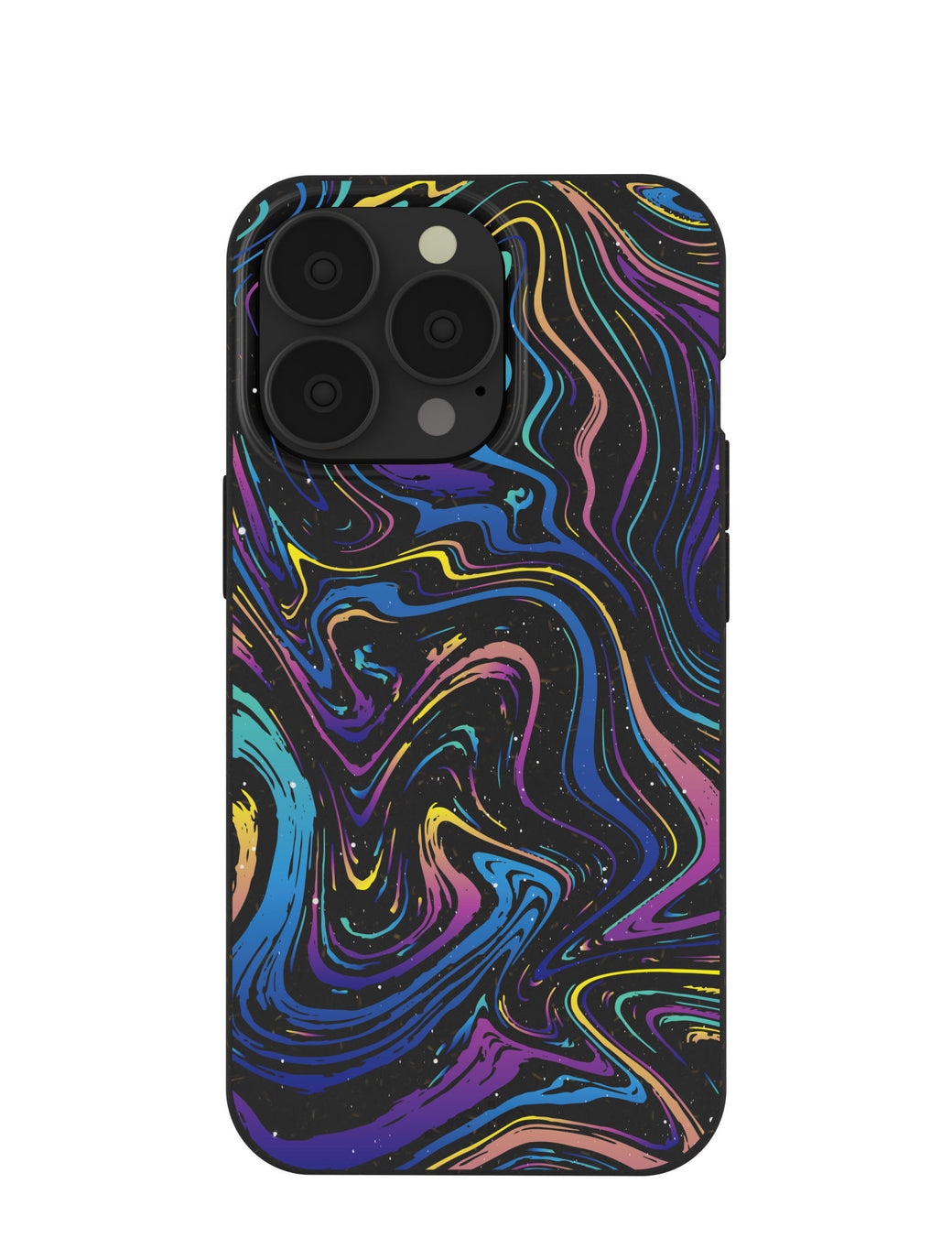 Black Galaxy Swirls iPhone 13 Pro Case