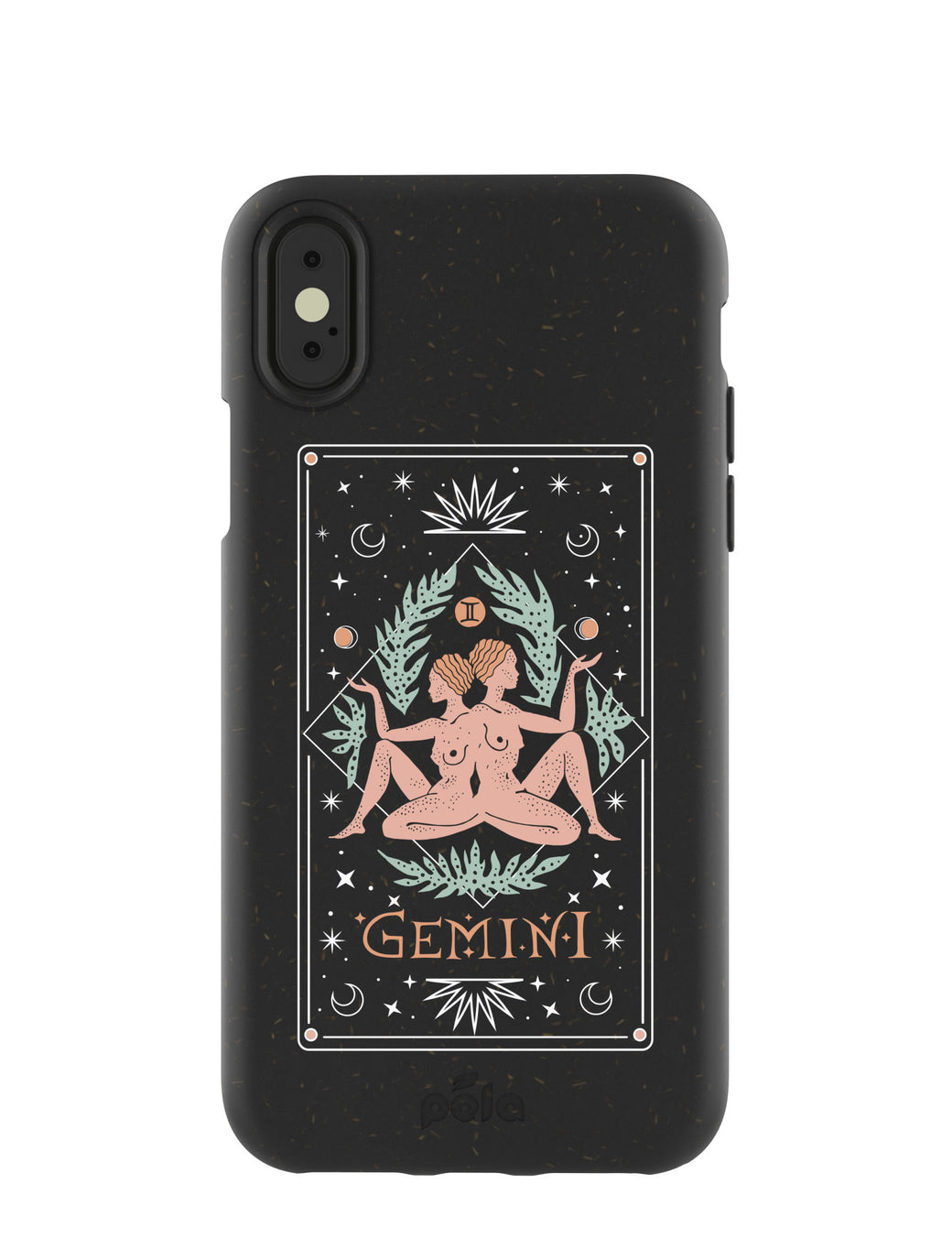 Black Gemini iPhone X Case