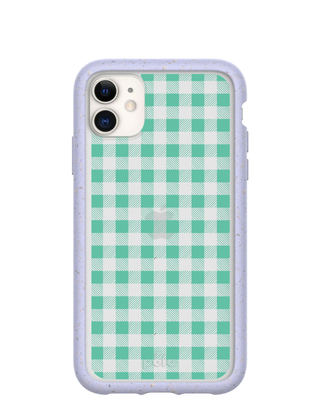 Clear Green Gingham iPhone 11 Case With Lavender Ridge