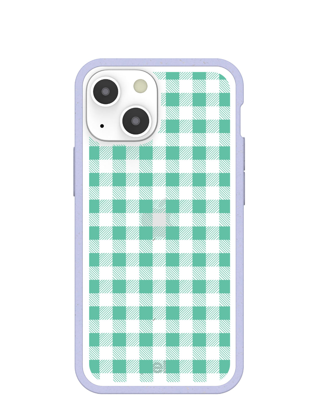 Clear Green Gingham iPhone 13 Mini Case With Lavender Ridge