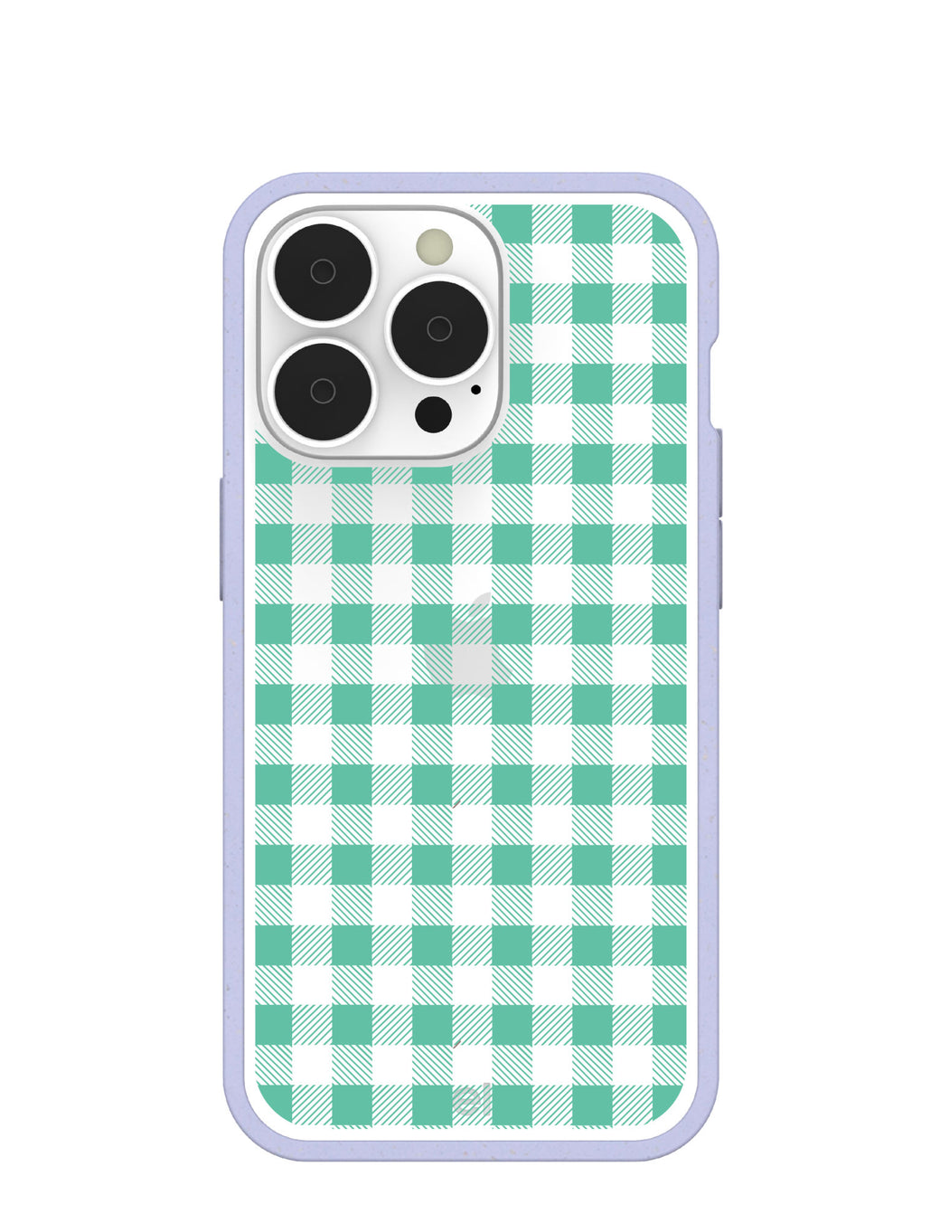 Clear Green Gingham iPhone 13 Pro Case With Lavender Ridge