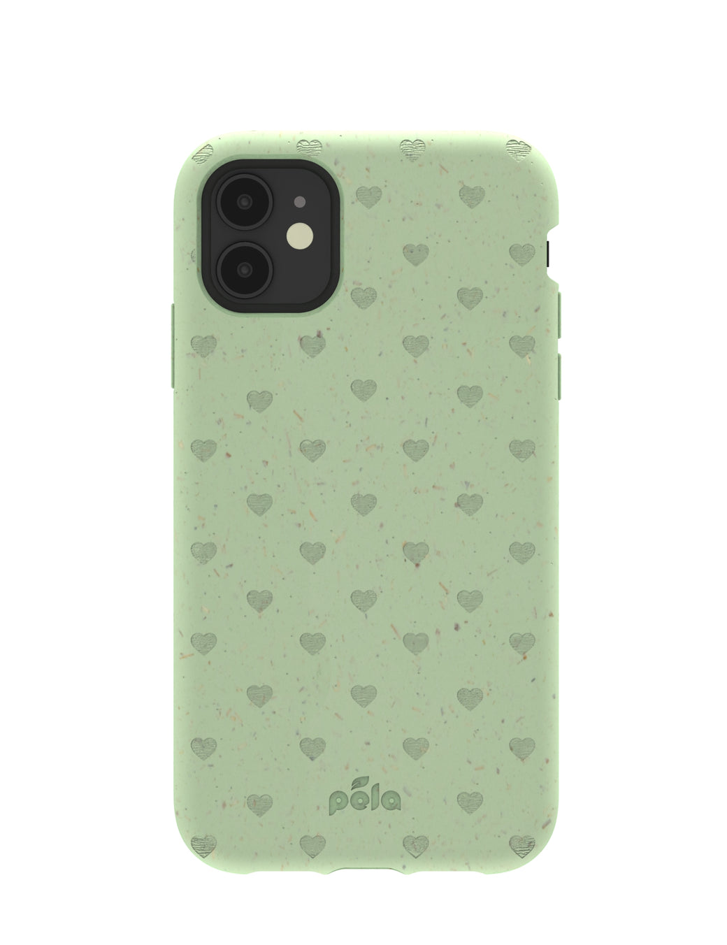 Sage Green Hearts iPhone 11 Case