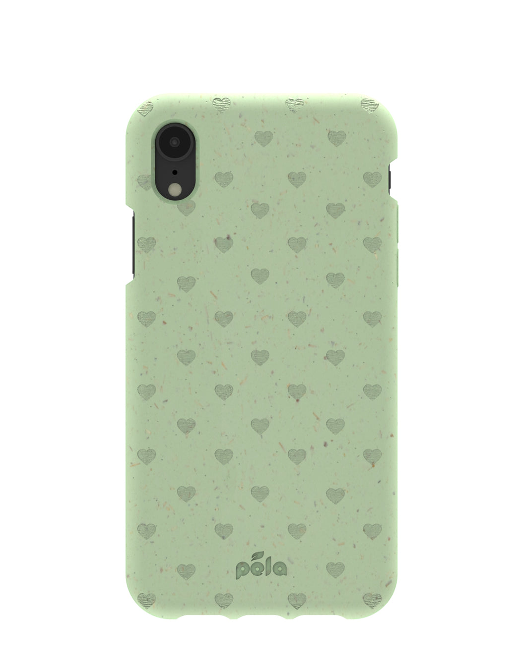 Sage Green Hearts iPhone XR Case