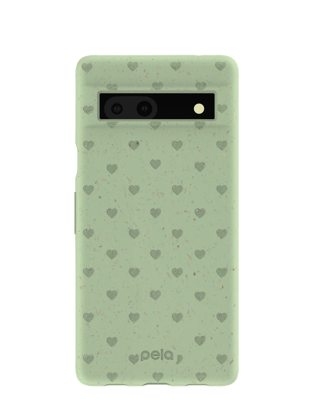 Sage Green Hearts Google Pixel 7a Case