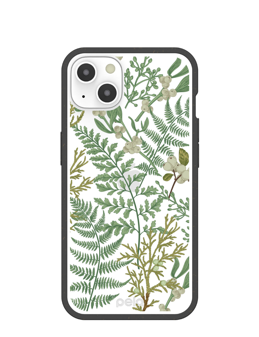 Clear Herbarium iPhone 13 Case With Black Ridge