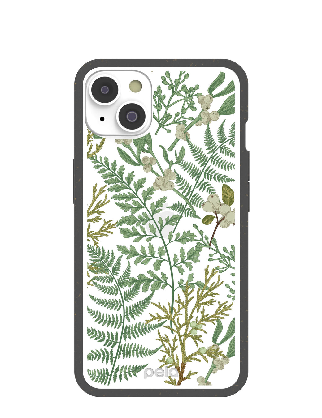 Clear Herbarium iPhone 14 Case With Black Ridge