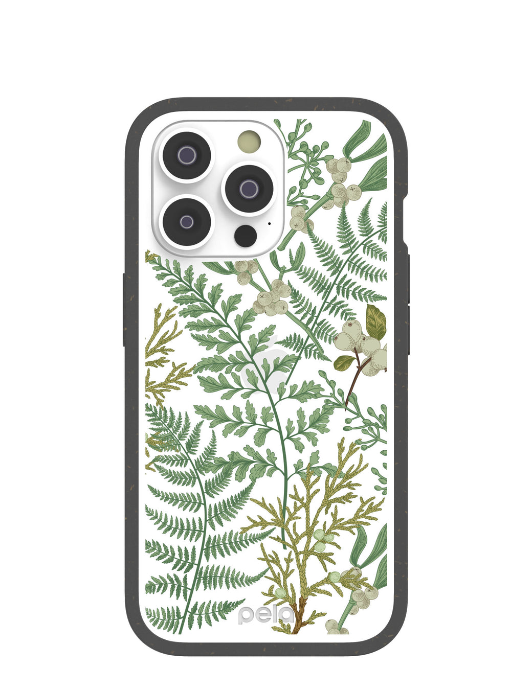 Clear Herbarium iPhone 14 Pro Case With Black Ridge