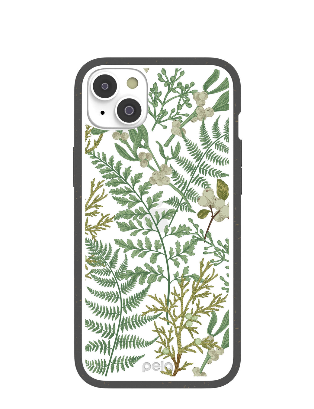 Clear Herbarium iPhone 14 Plus Case With Black Ridge