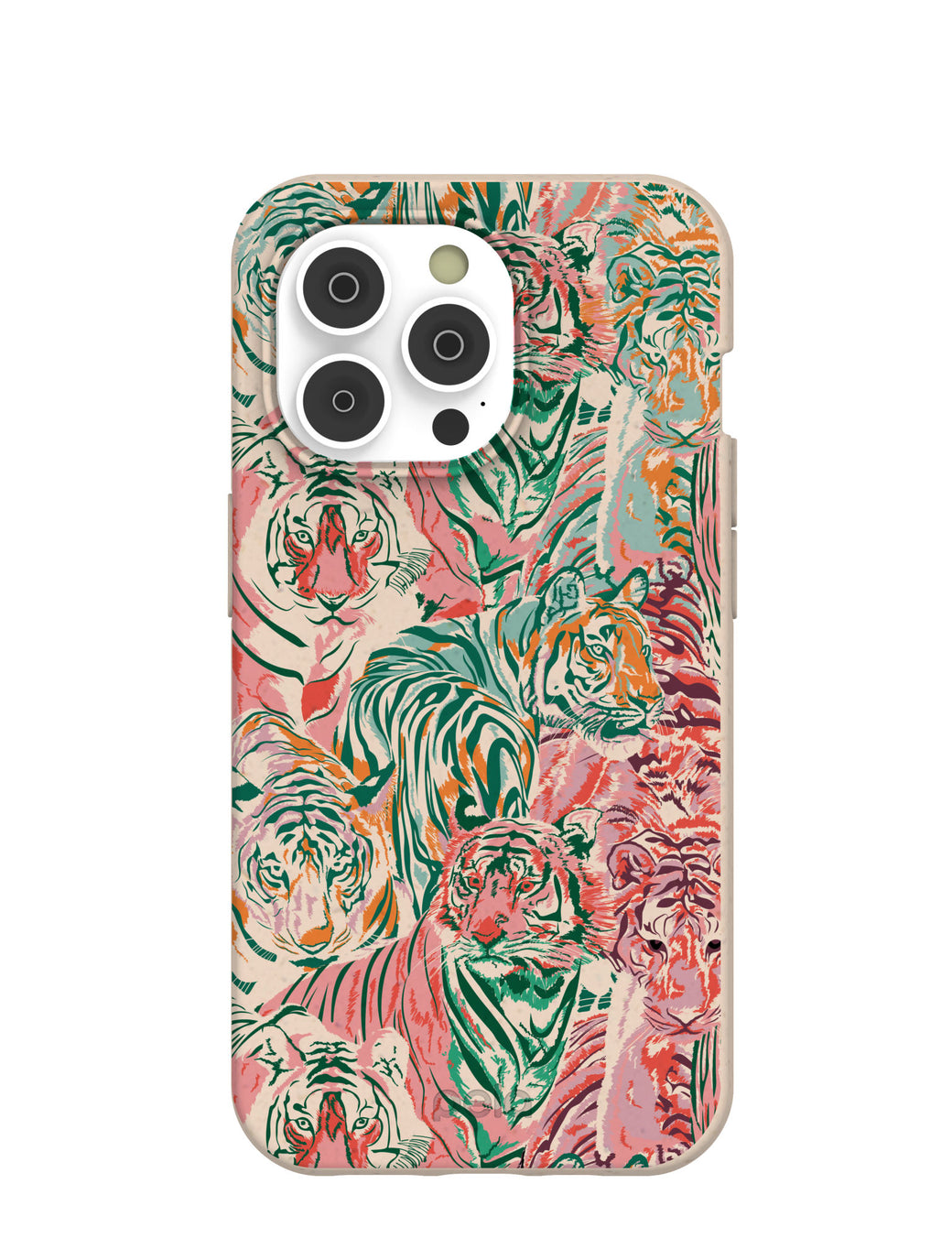 Seashell Hidden Tigers iPhone 14 Pro Case with MagSafe Module