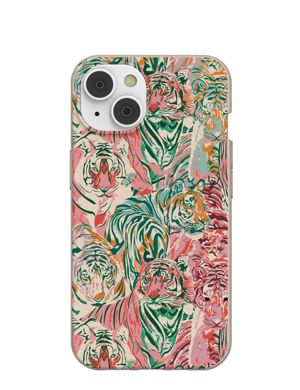 Seashell Hidden Tigers iPhone 14 Case with MagSafe Module