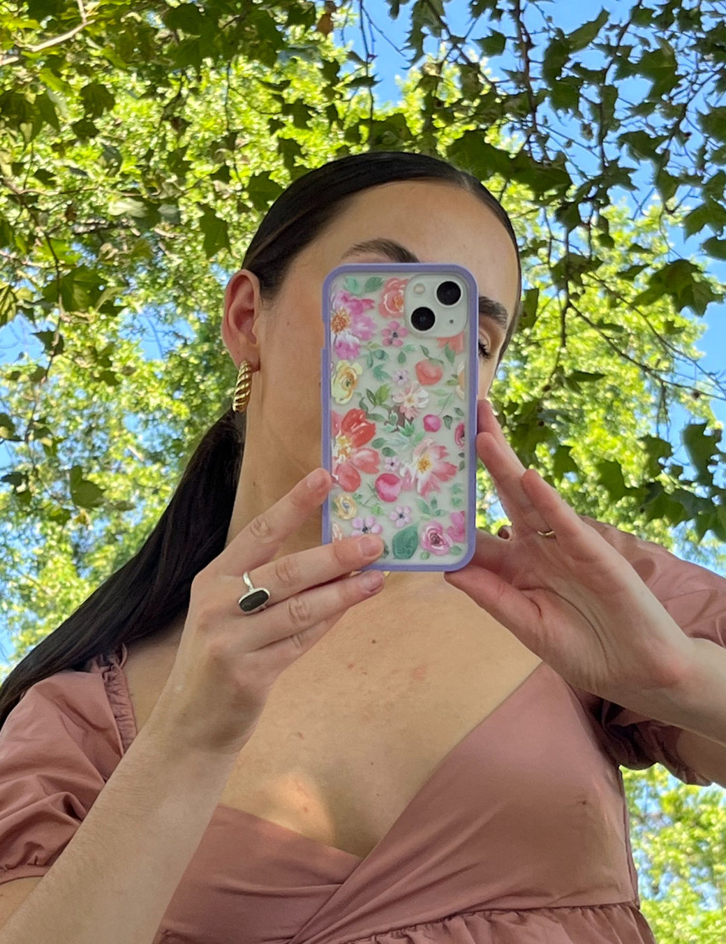 Clear Prairie Florals iPhone 12 Mini Case With Lavender Ridge