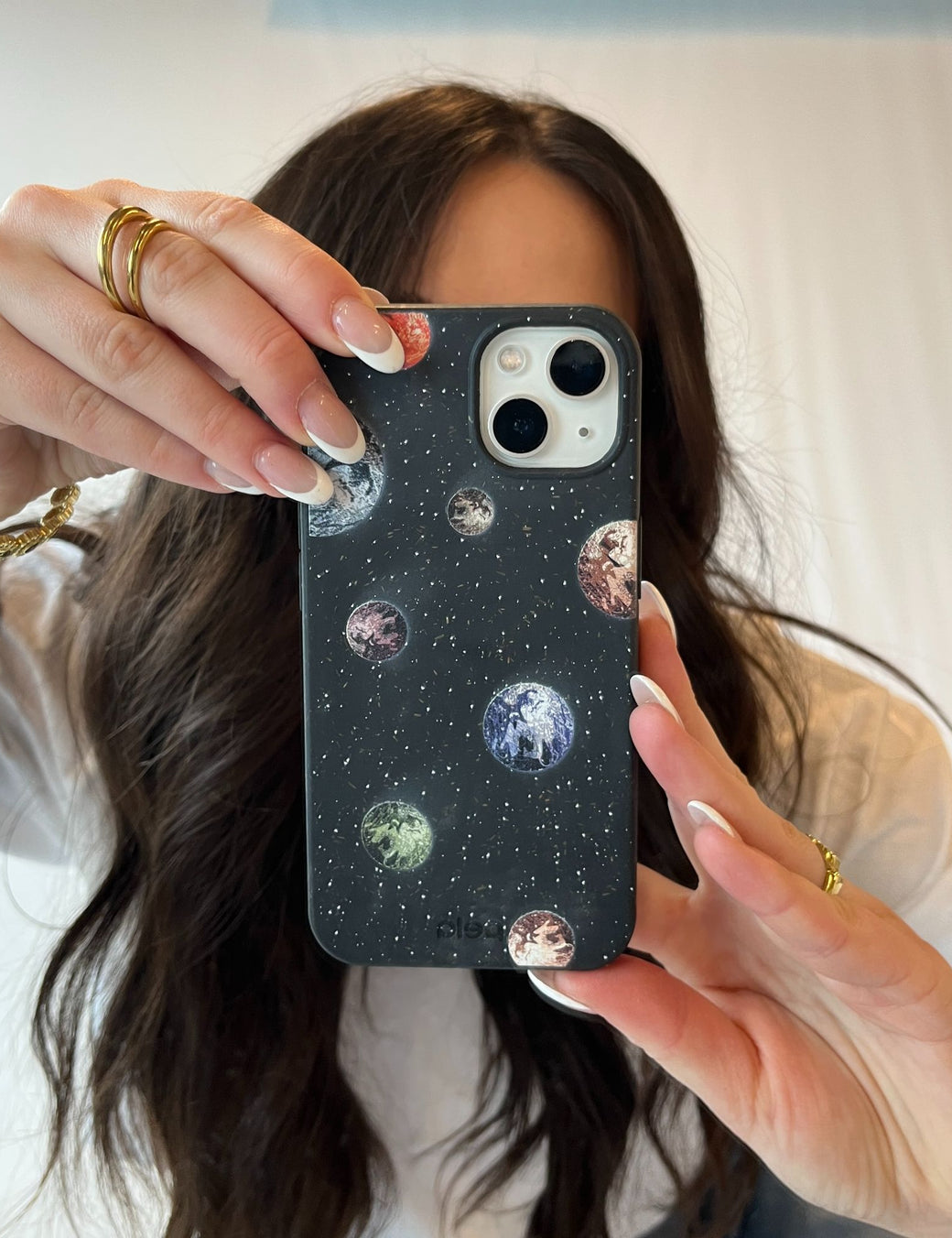Black Deep Space iPhone 14 Pro Case with MagSafe Module