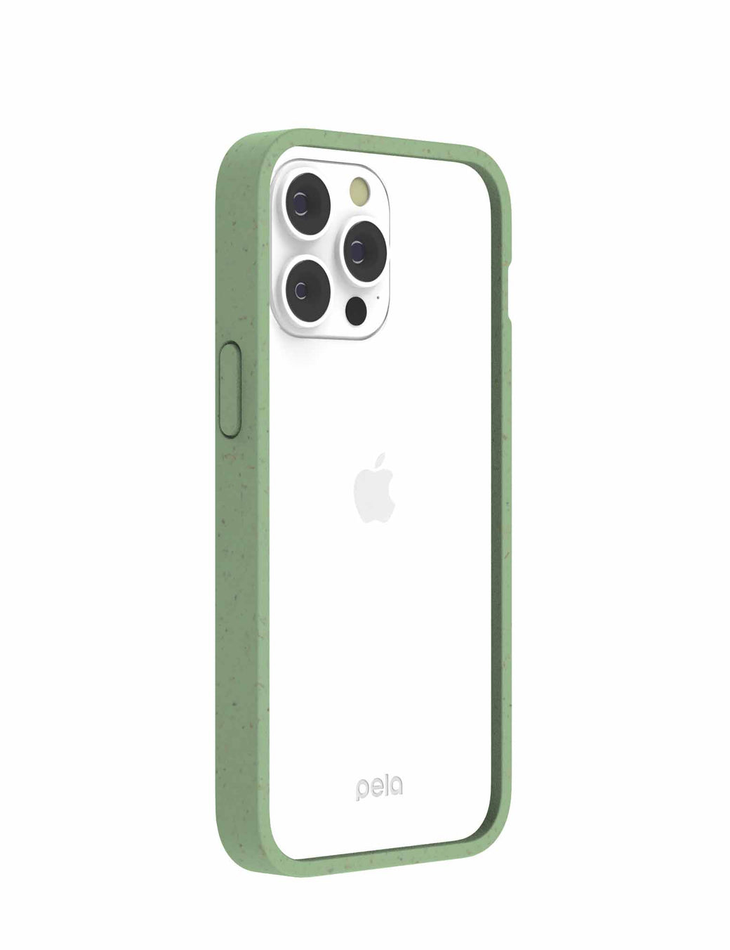 Clear iPhone 14 Pro Max Case with Sage Green Ridge
