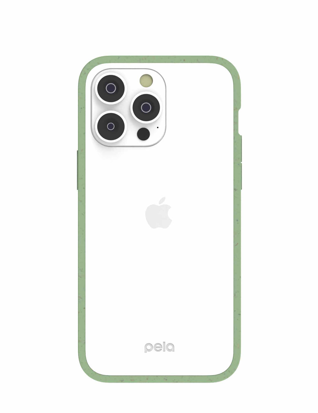Clear iPhone 14 Pro Max Case with Sage Green Ridge