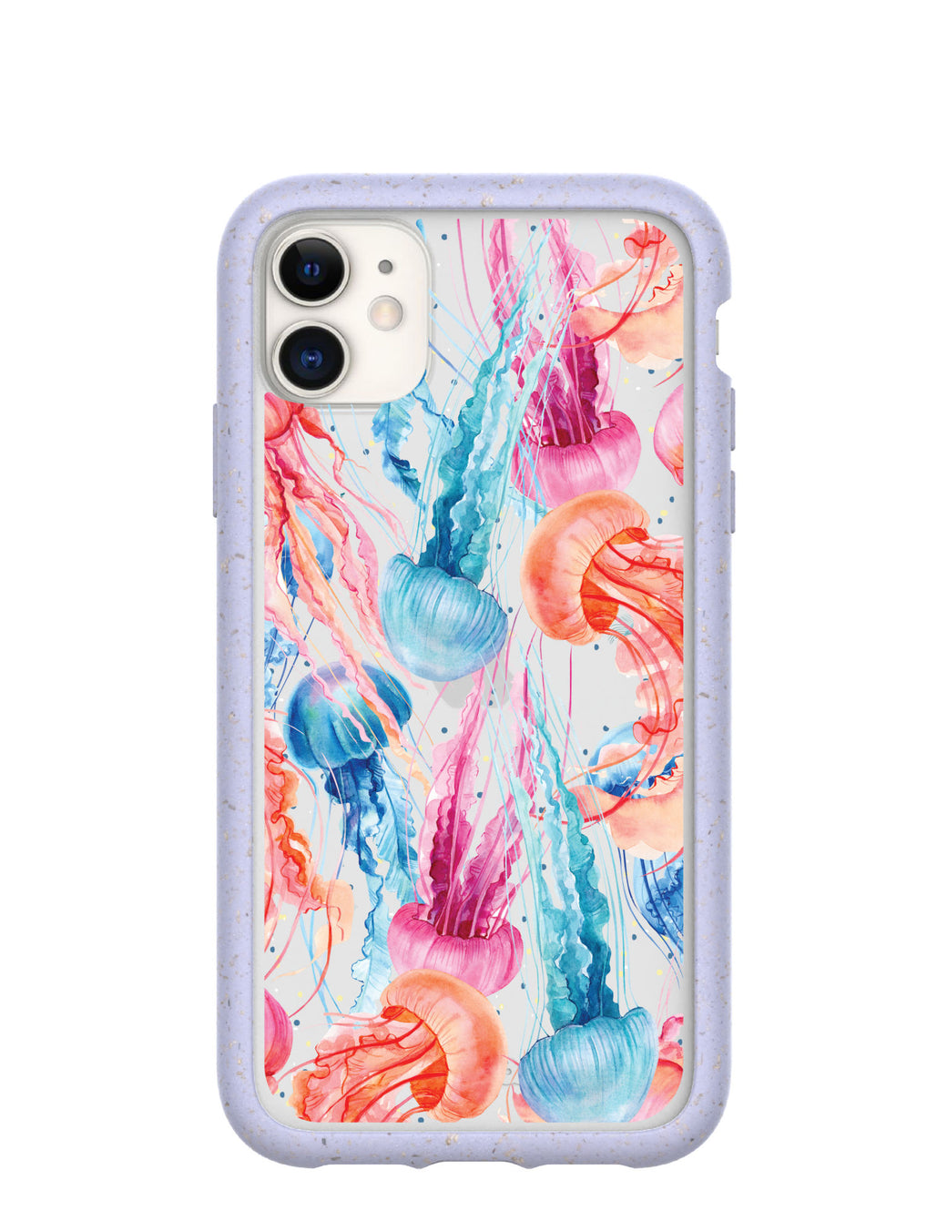 Clear Jellyfish iPhone 11 Case With Lavender Ridge