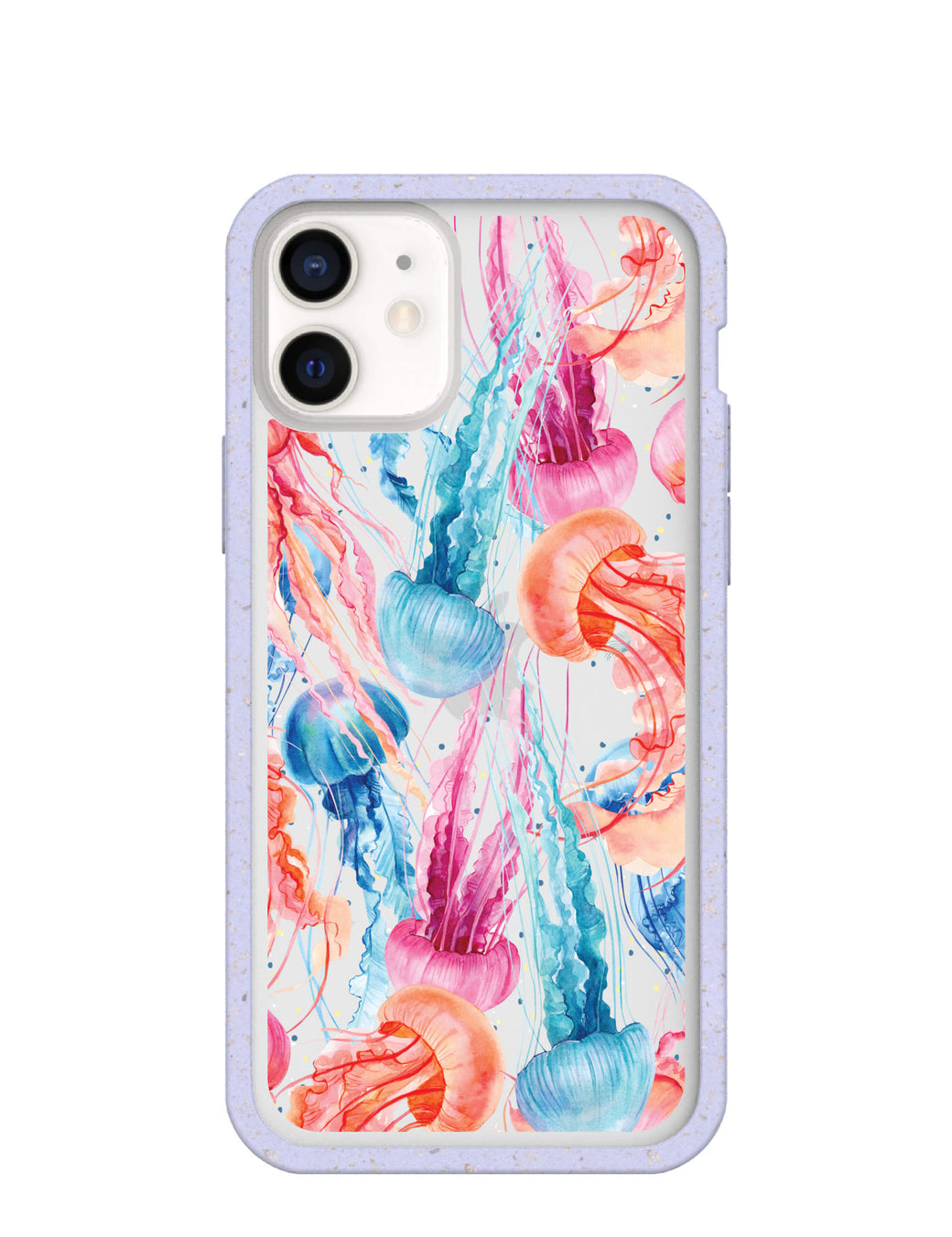 Clear Jellyfish iPhone 12 Mini Case With Lavender Ridge