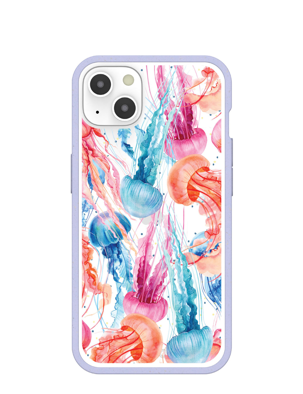 Clear Jellyfish iPhone 13 Case With Lavender Ridge
