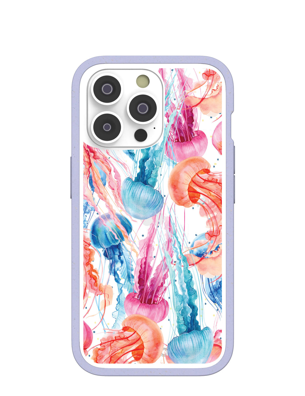 Clear Jellyfish iPhone 14 Pro Case With Lavender Ridge