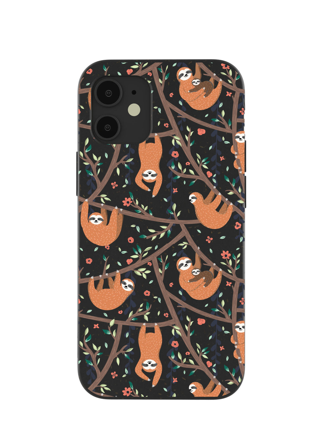 Black Jungle Sloths iPhone 12 Mini Case