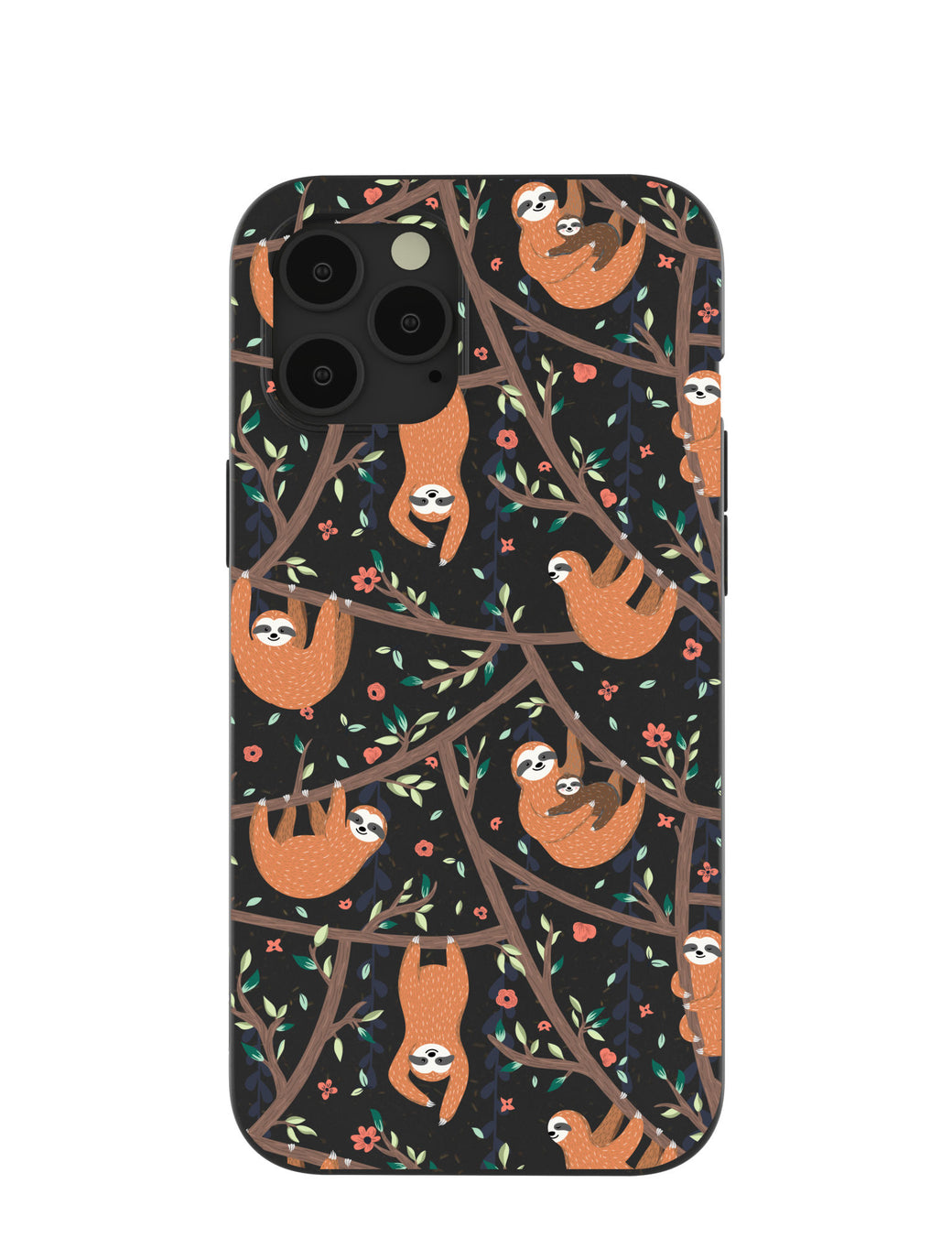 Black Jungle Sloths iPhone 12 Pro Max Case